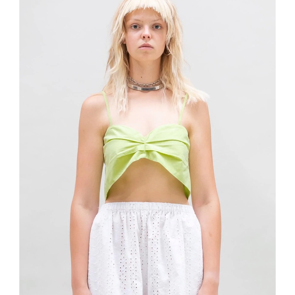 TOIT VOLANT bandeau crop tie back top